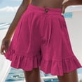 thumbnail image 2 of Sngxgn Women's High Waisted Biker Shorts with Pockets Workout & Yoga Tights(Hot Pink,L), 2 of 5