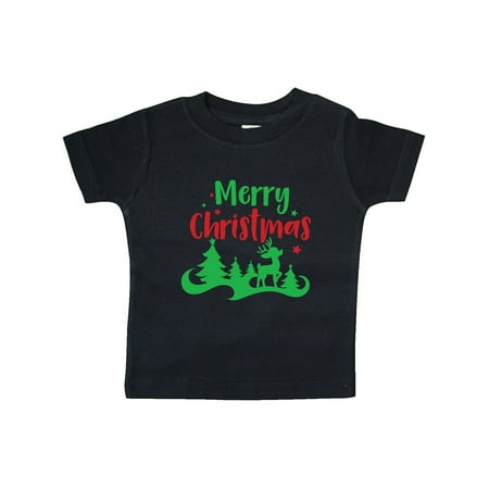 

Inktastic Merry Christmas Rudolph Stars - Red Green Gift Baby Boy or Baby Girl T-Shirt