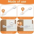 thumbnail image 4 of Cabinet Locks Baby Proofing Cabinets(10 Pack),Child Proof Cabinet Locks-The Safest,Quickest and Easiest Adhesive Cabinet Latches,No Drilling ,Multi-Purpose for Drawers,Ovens,Toilet Seats, 4 of 6