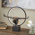thumbnail image 2 of DecMode 15" Posing People Black Table Lamp with Shade, 2 of 9