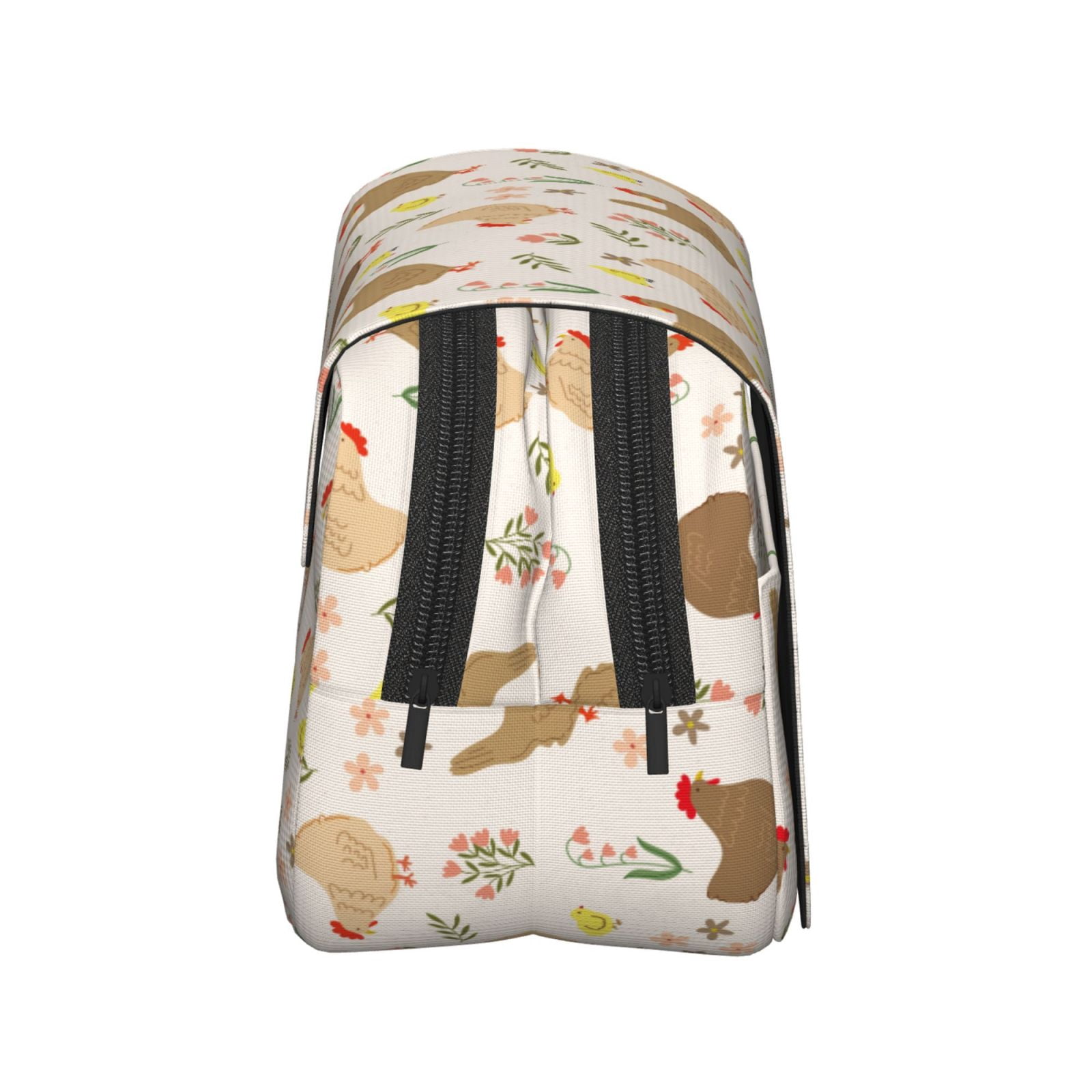 Rateoe Chicken Family Pattern Double Clamshell Pen Case, Storage Organizer with Two Zipper Compartments– Holds Up to 50 Pencils & Pens