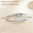 thumbnail image 4 of Wuziwen 5.5mm Eternity Band Rings for Women 925 Sterling Silver CZ Wedding Stackable Ring for Her SZ 8, 4 of 8