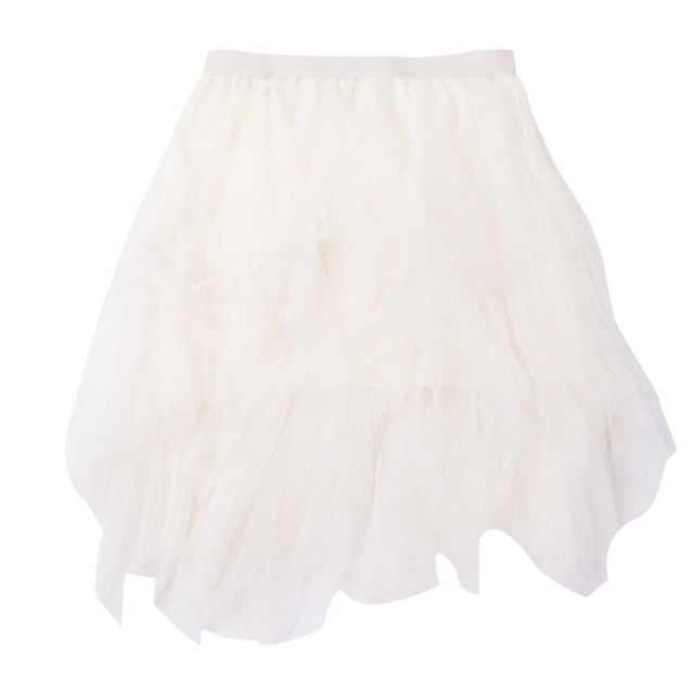 Jupe Tutu en Tulle Solide pour Femmes Taille Élastique Jupe Longue en Filet