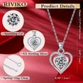 thumbnail image 2 of ICTPTOSL Birthday Day Gifts Moissanite Pendant Necklace for Women Sterling Silver D Color Simulated Diamond Heart Necklace, 2 of 4