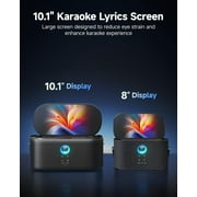 Ikarao Karaoke Machine with Screen, 2 Wireless Mics, 280W Peak Power, Portable Speaker for Music Party
