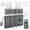Grey, variant on 4 in 1 Travel Toiletry Container Refillable Travel Bottles Set with Suction Cup for Smooth Wall for Shampoo Conditioner Body Wash Lotion