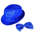 thumbnail image 1 of Sombrero Fedora de Jazz con lentejuelas y luz LED para niños y adultos, gorro de neón intermitente, regalo de fiesta, disfraz, cumpleaños, boda, Halloween y Navidad, 1 of 4