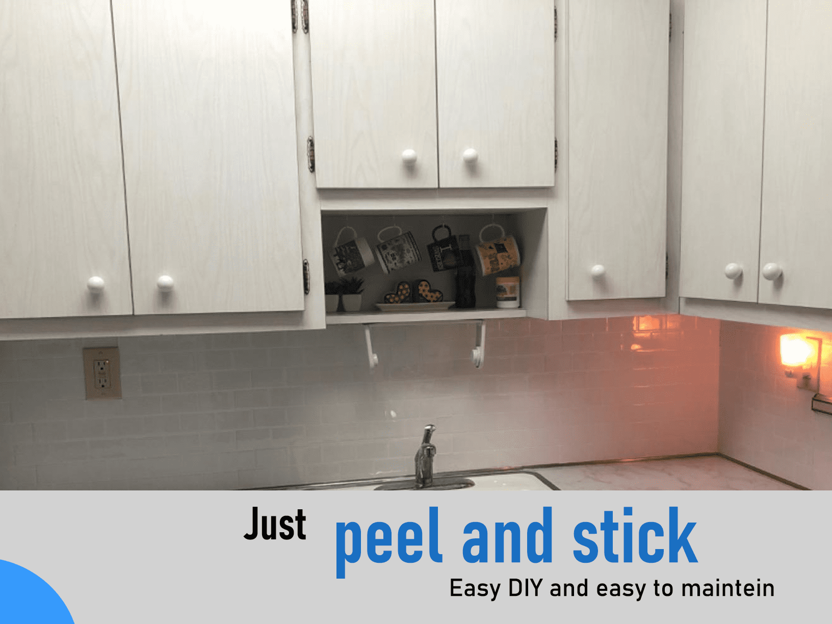 Art3d 10 pack 12"x12" Peel and Stick White Backsplash Tile for Kitchen Bedroom Living room