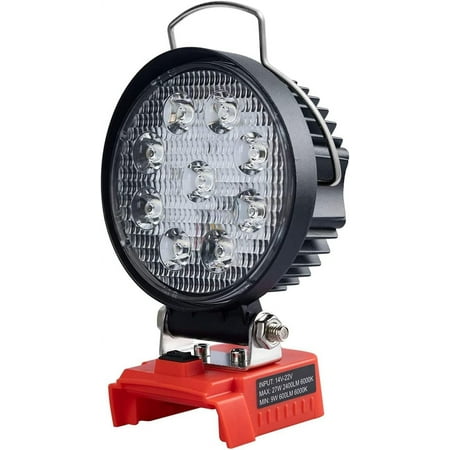 WITLIGHT Cordless LED Light for Milwaukee 18v Battery Work Light Wide Beam Flood Light with Low Voltage Protection (No Battery)