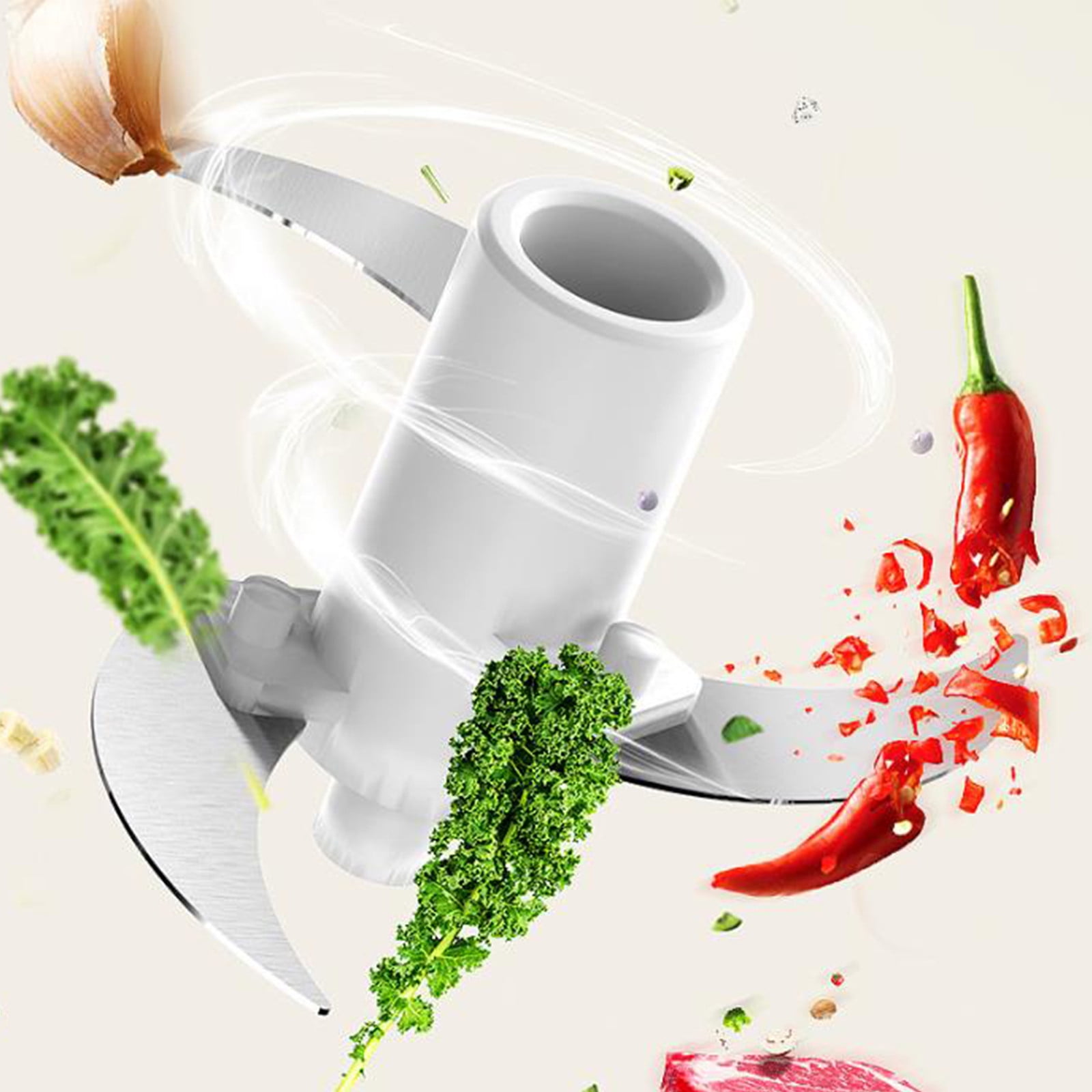 Specollect Clearance 2Pcs Mini Garlic Chopper,Food Processor,Portable Cordless Garlic Mincer Masher,Meat Grinder with USB Charging For Vegetable,Chili,Fruits,Ginger,Baby Food,Seasoning