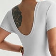 thumbnail image 6 of MLCDZ Women's Athletic Tennis Jumpsuit with Built in Shorts Summer Short Sleeves Crew Casual Lightweight Back Beautiest Golf Yoga Outdoor Sports Romper, 6 of 9