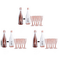 thumbnail image 1 of Verres à Vin en Plastique 15 Pcs Gobelet de Bar Verre à Champagne Verre à Boisson Froide Verre à Jus Vaisselle à Cocktail avec Récipient-Rose, 1 of 5