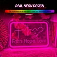 thumbnail image 5 of UPONRAY Faith Hope Love Neon Signs, 11.8"*7.8" Dimmable & USB-Powered LED Neon Light, Stylish Wall Decor as gifts for Valentine's Day, Birthday, Family, Lover, Children, 5 of 8