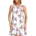 thumbnail image 1 of Balery Butterflies (2) Vestidos de verano para mujer con estampado: vestido holgado sin mangas, vestido playero informal y cómodo para días calurosos., 1 of 7