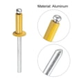 thumbnail image 4 of Unique Bargains 4mm x 12mm en Aluminium Tête Ronde Plate Rivets Aveugles, Ton Or 200 Pack, 4 of 5