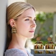 thumbnail image 5 of Fiaya Women Classic Books Shelves Drop Dangle Earrings, Bookcase Studs for Women, Creative Librarian Teacher Graduation Jewelry (A), 5 of 6
