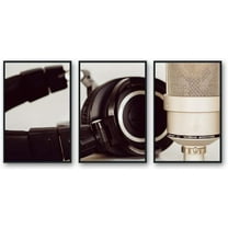IDEA4WALL Framed Canvas Wall Art for Living Room, Bedroom Microphone Canvas Prints for Modern Home Decoration Ready to Hang