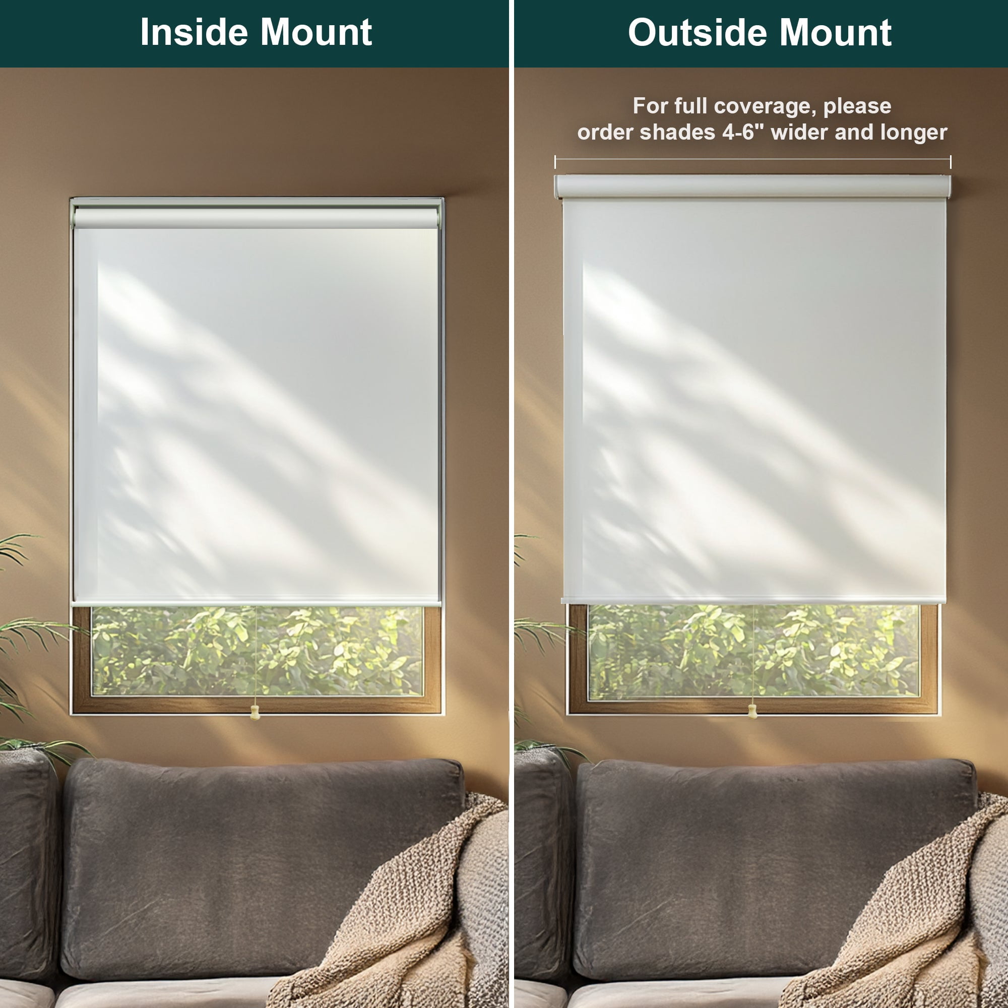 Chicology Roller Shades | Cordless Room Darkening and Light Filtering Window Blinds |30"W X 72"H| Privacy Shades for Bedroom & Living Room | Easy Install | Urban White