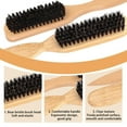 thumbnail image 3 of 2 cepillos para el pelo con espalda peluda, cepillo de cerdas de jabalí para pelo suave/medio: polir el pelo/coleta y crear un peinado sin encrespamiento, adecuado para mujeres y hombres, 3 of 7