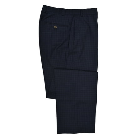 New Brooks Brothers Mens Navy Blue Mini Check Classic Fit Dress Pants 37W 32L 5928-3