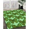 thumbnail image 2 of Ahgly Company Indoor Square Patterned Nebula Green Area Rugs, 4' Square, 2 of 6
