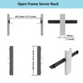 thumbnail image 4 of JINGCHENGMEI 1U 19inch Server Rack Rails -15-24 inch Adjustable Depth for Universal 4-Post or 2-Post Rack Mount Rails fo, 4 of 5
