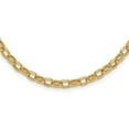 thumbnail image 4 of Diamond2Deal 14k Yellow Gold 4.5mm Polished Fancy Rolo Link Chain Necklace for Men 18", 4 of 6