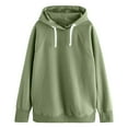thumbnail image 5 of Under $10 Womens Sweatshirts, Women's Thumb Button Sweatshirt Hoodie 2025 And Winter Clothing Long Sleeve Hoodie Sweatshirt, Green XL, 5 of 9