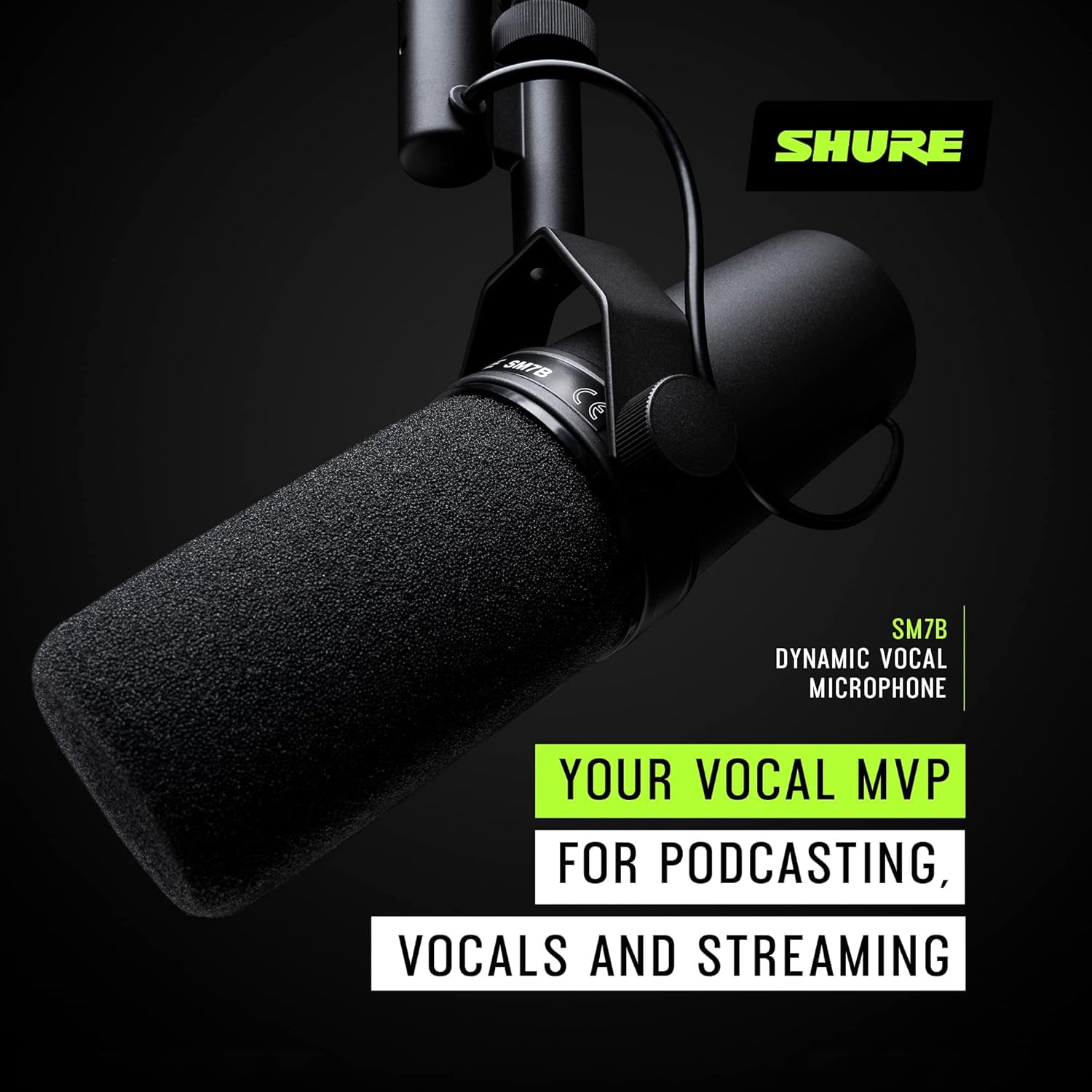 Shure SM7B | Dynamic Vocal/Podcast XLR Microphone - Black - Walmart.ca