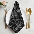 thumbnail image 2 of Black Botanical Cloth Napkins, Vintage Floral Plants Branch Washable and Reusable Dinner Napkins Set of 4, Table Napkin for Kitchen Party Birthday Wedding Hotel Housewarming 20"x20", 2 of 9