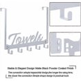 thumbnail image 3 of Over the Door Hook,Hanger,Heavy Duty,Wall Mounted Towel Rack/Hook with 6 Hooks for Bedroom,Bathroom,Kitchen,Bag,Hat, 3 of 4