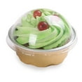thumbnail image 2 of Pastry Tek 2 oz Round Gold Aluminum Baking Cup - with Plastic Dome Lid - 2 3/4" x 2 3/4" x 1" - 100 count box, 2 of 4