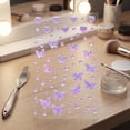 thumbnail image 4 of Butterfly Face Jewels Purple Glitter Face 4.7 Inch Self-Adhesive Face Rhinestones Sparkly Face Embellishments for Raves Festivals Parties and Stage Performances, 1 Pack, 4 of 4