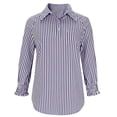 thumbnail image 6 of Bovxnpu Office Shirt Long Sleeve Shirt Striped 3/4 Sleeve Collared Button Office Shirt For Work Wear Summer Tops (Women's or Women's Plus), 6 of 9