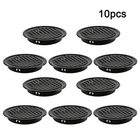 

BSTHOE 10X Metal Cabinet Cupboard Round Air Vent Grill Cover Ducting Ventilation Home