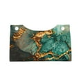 thumbnail image 4 of Lsque Emerald Color Gold Marble Printed Long Tissue Box Cover Holder, Facial Paper Organizer Dispenser,Triangle with Bottom Belt, PVC Leather Decorative Organizer, 4 of 9