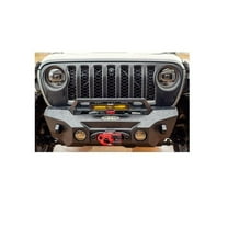 Rock Slide FB-F-300-JL Aluminum Mid Front Bumper with Winch Plate for 2020-2025 Jeep Gladiator JT