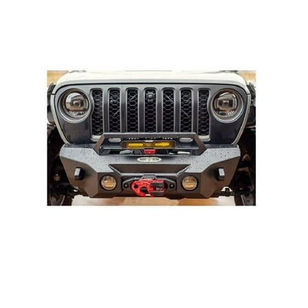 Rock Slide FB-F-300-JL Aluminum Mid Front Bumper with Winch Plate for 2020-2025 Jeep Gladiator JT