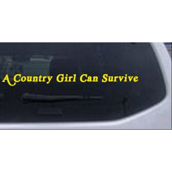 A Country Girl Can Survive acid font Car or Truck Window Decal Sticker