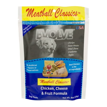 Evolve Chicken, Cheese and Fruit Formula Meatball Dog Treats, 8