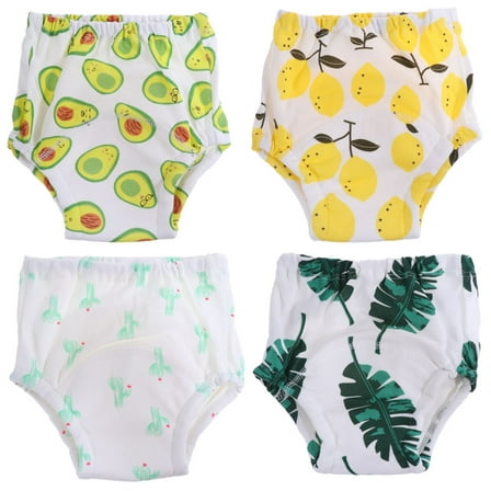 ULTNICE 4Pcs Washable Diapers for Baby Breathable Gauze Pants