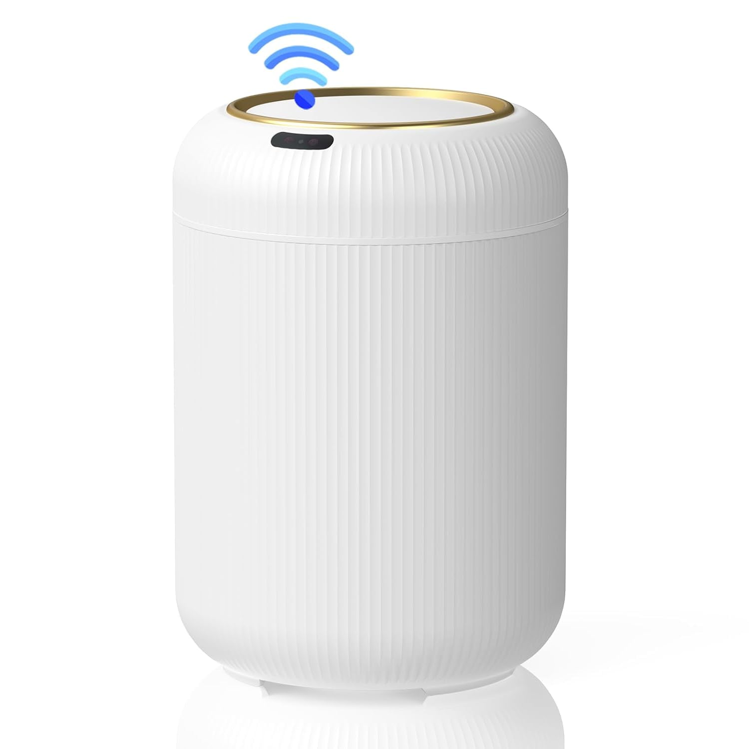 Automatic Motion Sensor Bathroom Trash Can with Lid, 3 Gallon Touchless Trash Bin, Smart Plastic Garbage Can Small Green Wastebasket for Toilet, Office, rv, Bedroom, Living Room