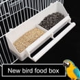 thumbnail image 2 of Huanledash Parrot Feeder with Perch Stick 2 Compartments Leak-proof Feeding Dish Bite Resistant Cage Accessories Plastic Bird Trough Pet Water Food Dispenser Bird Supplies, 2 of 7