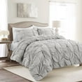 thumbnail image 6 of Lush Decor Bella Solid Ruching Comforter, Full/Queen, Ivory, 3-Pc Set, 6 of 11