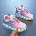 thumbnail image 5 of Kids Wheels Shoes with Lights Rechargeable Roller Skates Shoes Retractable Wheels Shoe LED Flashing Sneakers for Girls Boys Gift, 5 of 13