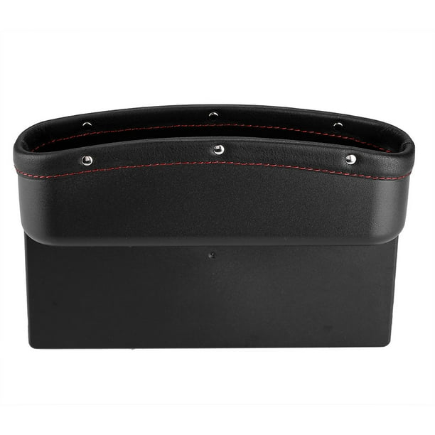 Caja de almacenamiento para coche, organizador para rellenar huecos de consola de asiento de coche, porta tarjetas para teléfono y llaves (negro)