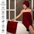 thumbnail image 2 of Melissa Linen, Bath Sheet Towel,  Turkish Cotton, Absorbent and Quick Dry- Dark Red, 2 of 6