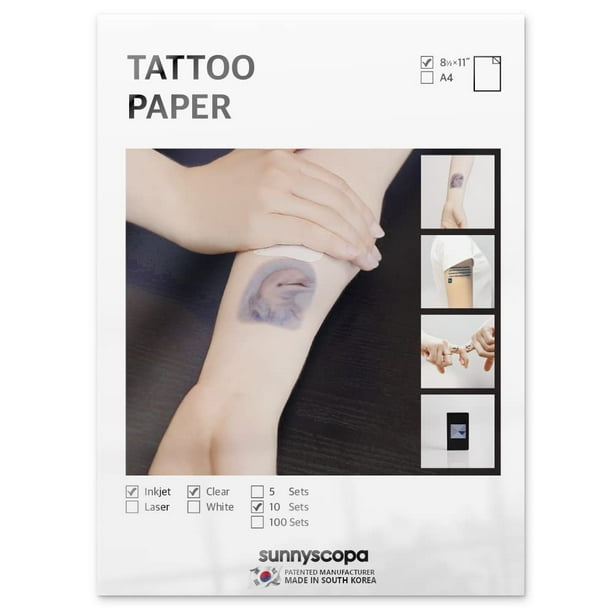 Impresora de inyección de tinta Sunnyscopa de papel de tatuaje temporal imprimible