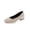 Beige, variant on Women's French Style Casual Shoes Square Toe Low Cut Heel Solid Color Retro Flock for Daily Wear