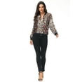 thumbnail image 5 of Fashion Womens Sequin Jacket Long Sleeve Front Zip with Ribbed Cuffs Outerwear Tops, 5 of 7